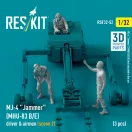 ResKit MJ-4 Jammer (MHU-83 B/E) driver & airmen (scene 2) (3 pcs) (3D Printed)