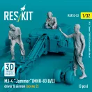 ResKit MJ-4 Jammer (MHU-83 B/E) driver & airmen (scene 2) (3 pcs) (3D Printed)