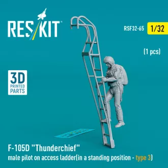   ResKit F-105 (D,F,G) Thunderchief male pilot on access ladder (type 3) (1 pcs) (3D Printed)