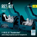 ResKit F-105F/G Thunderchief pilots sitting in ejection seat for Trumpeter kit (2 pcs) (3D Printed)