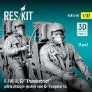 ResKit F-105F/G Thunderchief pilots sitting in ejection seat for Trumpeter kit (2 pcs) (3D Printed)