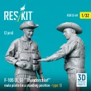 ResKit F-105 (F, G) Thunderchief male pilots (in a standing position - type 1) (2 pcs) (3D Printed)