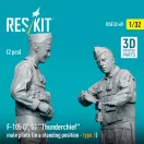 ResKit F-105 (F, G) Thunderchief male pilots (in a standing position - type 1) (2 pcs) (3D Printed)