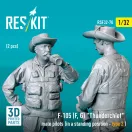 ResKit F-105 (F, G) Thunderchief male pilots (in a standing position - type 2) (2 pcs) (3D Printed)