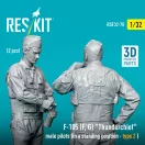 ResKit F-105 (F, G) Thunderchief male pilots (in a standing position - type 2) (2 pcs) (3D Printed)
