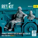 ResKit Female driver for US NAVY A/S32A-49 Deck Tractor (scene 1) (1 pcs) (3D Printed)