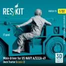 ResKit Male driver for US NAVY A/S32A-49 Deck Tractor (scene 2) (1 pcs) (3D Printed)