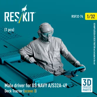   ResKit Male driver for US NAVY A/S32A-49 Deck Tractor (scene 3) (1 pcs) (3D Printed)