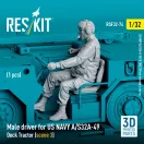 ResKit Male driver for US NAVY A/S32A-49 Deck Tractor (scene 3) (1 pcs) (3D Printed)