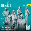 ResKit One busy day carrier crew on deck (scene 1) (6 pcs) (3D Printed)