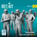 ResKit One busy day carrier crew on deck (scene 2) (6 pcs) (3D Printed)