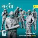 ResKit One busy day carrier crew on deck (scene 2) (6 pcs) (3D Printed)