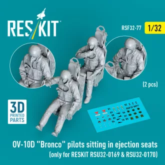  ResKit OV-10D Bronco pilots sitting in ejection seats (2 pcs) (only for RESKIT RSU32-0169 & RSU32-0170) (3D Printed)