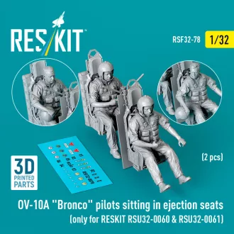   ResKit OV-10A Bronco pilots sitting in ejection seats (2 pcs) (only for RESKIT RSU32-0060 & RSU32-0061) (3D Printed)