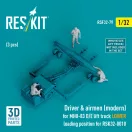 ResKit Driver & airmen (modern) (3 pcs) (MHU-83 D/E lift truck LOWER loading position for RSK32-0010) (3D Printed)