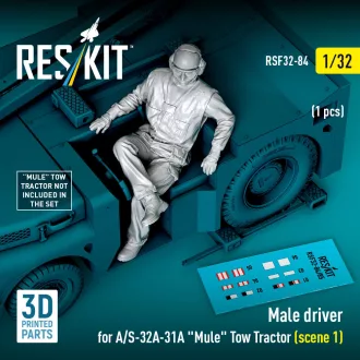   ResKit Male driver for A/S-32A-31A Mule Tow Tractor (scene 1) (1 pcs) (3D Printed)