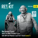 ResKit Red jersey (2 pcs) AERO 21A (MHU-191A/M) (1 pcs) with AIM-54A Phoenix (1 pcs) for F-14A,B (scene 1) (3D Printed)