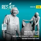 ResKit Red jerseys (2 pcs), AERO 21A (MHU-191A/M) with AIM-54C Phoenix for F-14B/D (scene 1) (US Navy Carrier Deck Crew) (3D Printed)