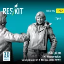 ResKit USAF pilots (2 pcs) & M1 Weaver trolley with hydraulic lift & AN-M64 500lb (WW2) (3D Printed)