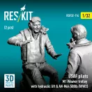 ResKit USAF pilots (2 pcs) & M1 Weaver trolley with hydraulic lift & AN-M64 500lb (WW2) (3D Printed)