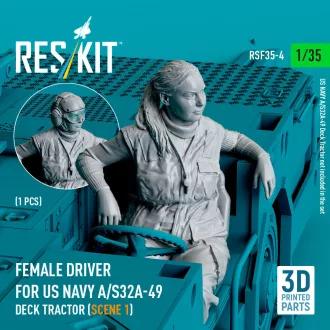   ResKit Female driver for US NAVY A/S32A-49 Deck Tractor (scene 1) (1 pcs) (3D Printed)