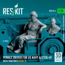 ResKit Female driver for US NAVY A/S32A-49 Deck Tractor (scene 1) (1 pcs) (3D Printed)