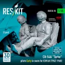 ResKit CH-54A Tarhe pilots Early in seats for ICM kit (1962-1968) (3 pcs) (3D Printed)
