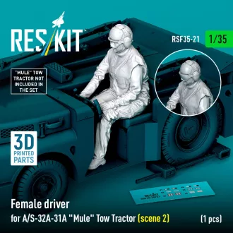   ResKit Female driver for A/S-32A-31A Mule Tow Tractor (scene 2) (1 pcs) (3D Printed)