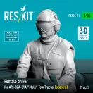 ResKit Female driver for A/S-32A-31A Mule Tow Tractor (scene 2) (1 pcs) (3D Printed)