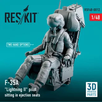   ResKit F-35 (A,B,C) Lightning II pilot sitting in late modification ejection seats (type 1) (3D Printed)