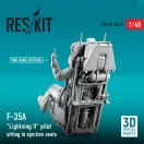 ResKit F-35 (A,B,C) Lightning II pilot sitting in late modification ejection seats (type 1) (3D Printed)