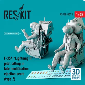   ResKit F-35A Lightning II pilot sitting in late modification ejection seats (type 2) (3D Printed)