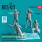 ResKit Yellow jersey (Modern) (Right position from the aircraft) Plane Director, Aircraft Handling Officer, Catapult and Arresting Gear Officers (4 pcs) (3D Printed)