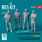 ResKit Yellow jersey waiting for work (Modern) Plane Director, Aircraft Handling Officer, Catapult and Arresting Gear Officers (4 pcs) (3D Printed)