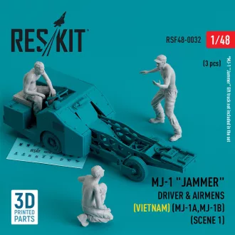   ResKit MJ-1 Jammer Driver & airmens (Vietnam) (MJ-1A,MJ-1B) (scene 1) (3 pcs) (3D Printed)