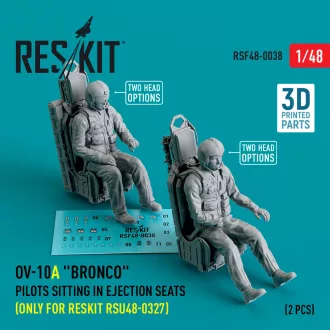   ResKit OV-10A Bronco pilots sitting in ejection seats (only for RESKIT RSU48-0327) (2 pcs) (3D Printed)
