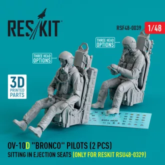   ResKit OV-10D Bronco pilots sitting in ejection seats (only for RESKIT RSU48-0329) (2 pcs) (3D Printed)