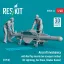 ResKit Aircraft mechanics with Red Top missile (on transport trolley) (EE Lightning, Sea Vixen, Hawker Hunter) (2 pcs) (3D Printed)