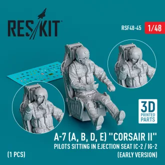  ResKit A-7 (A, B, D, E) Corsair II pilots sitting in ejection seat IC-2 / IG-2 (early version) (3D Printed) (1 pcs)