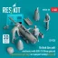 ResKit British Aircraft mechanics with SUU-23 20mm gun pod (open & close gun bay) on on transport trolley (scene 1) (3 pcs) (3D Printed)