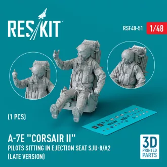   ResKit A-7E Corsair II pilot sitting in ejection seat SJU-8/A2 (late version) (3D Printed) (1 pcs)