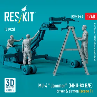   ResKit MJ-4 Jammer (MHU-83 B/E) driver & airmen (scene 1) (3 pcs) (3D Printed)