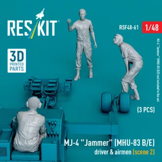   ResKit MJ-4 Jammer (MHU-83 B/E) driver & airmen (scene 2) (3 pcs) (3D Printed) (1/48
