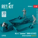 ResKit MJ-4 Jammer (MHU-83 B/E) driver & airmen (scene 2) (3 pcs) (3D Printed) (1/48