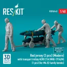 ResKit Red jersey (3 pcs) (Modern) with transport trolley AERO 21A (MHU-191A/M) (1 pcs) (for Mk.82 family bombs) (3D Printed)
