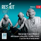 ResKit Red jersey (3 pcs) (Modern) with transport trolley AERO 21A (MHU-191A/M) (1 pcs) (for Mk.82 family bombs) (3D Printed)