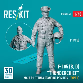   ResKit F-105 (D,F,G) Thunderchief male pilot (in a standing position - type 1) (1 pcs) (3D Printed)