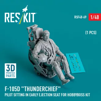   ResKit F-105D Thunderchief pilot sitting in early ejection seat for HobbyBoss kit (1 pcs) (3D Printed)