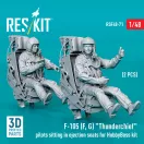 ResKit F-105 (F, G) Thunderchief pilots sitting in ejection seats for HobbyBoss kit (2 pcs) (3D Printed)