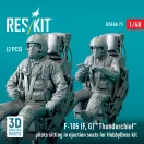 ResKit F-105 (F, G) Thunderchief pilots sitting in ejection seats for HobbyBoss kit (2 pcs) (3D Printed)